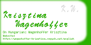krisztina wagenhoffer business card